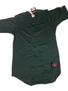 Vintage Rawlings Dark Green Baseball Jersey Adult 46 Plain Blank 90s?